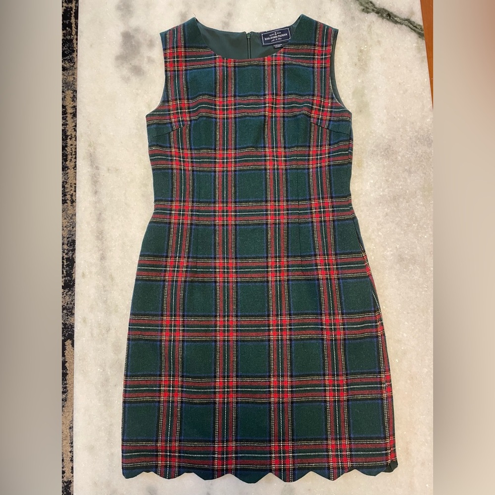 Kiel James Patrick Green Plaid Mini Dress - Picture 3 of 4